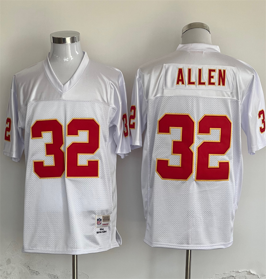 Men's Kansas City Chiefs Marcus Allen Mitchell & Ness White Legacy Jersey